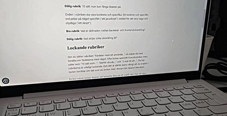 Vad är en bra och tillgänglig rubrik?